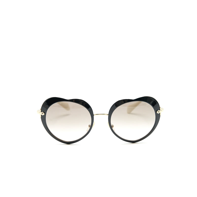 Miu Miu Black/ White Heart Sunglasses
