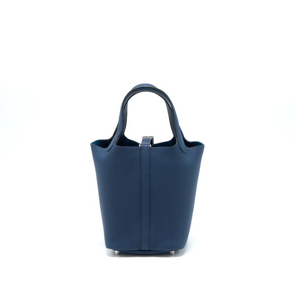 Hermes Picotin 18 Lock Bag Clemence 7P Bleu de Prusse SHW Stamp U