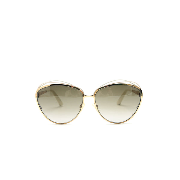 CHRISTIAN DIOR SUNGLASSES GOLD &WHITE