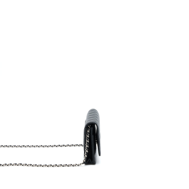 Chanel Classic Wallet On Chain Black Caviar SHW