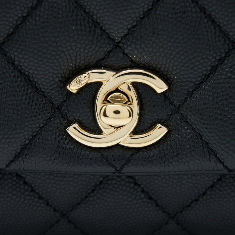 Chanel Extra Mini Coco Handle Caviar Black LGHW