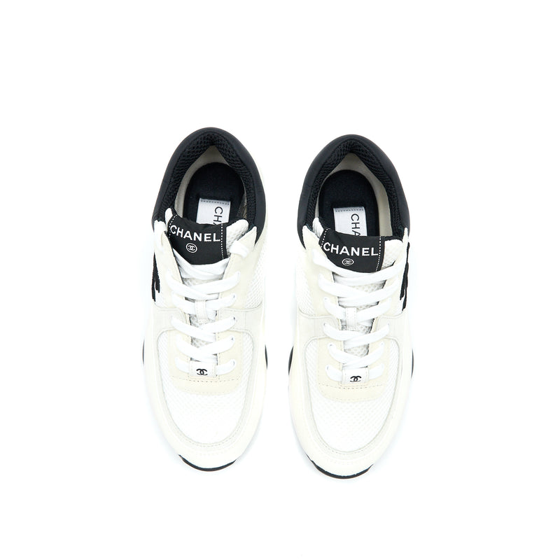 Chanel Size 38 CC Logo Sneaker Black/White