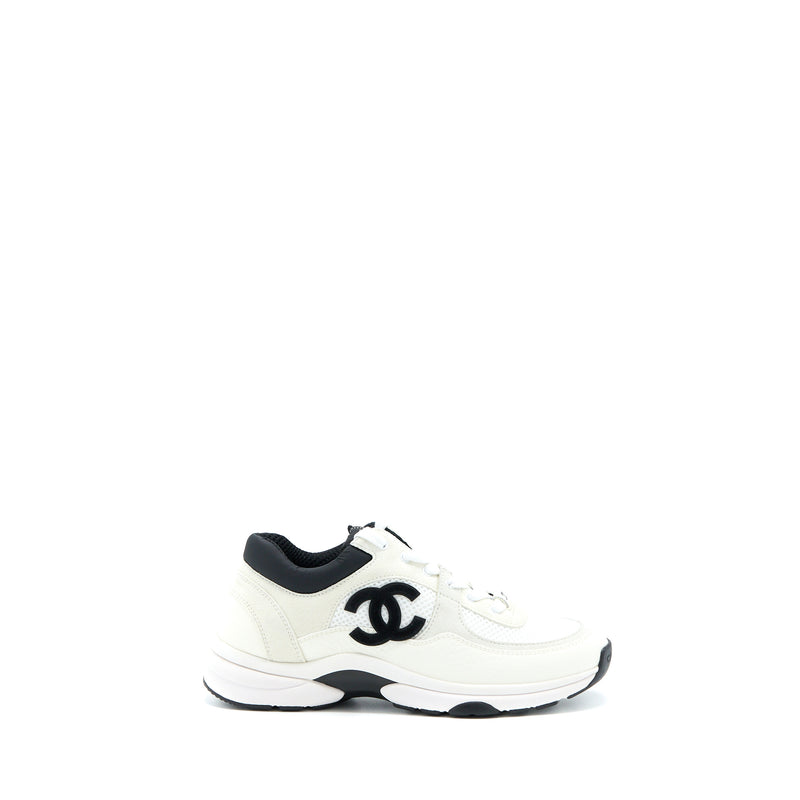 Chanel Size 38 CC Logo Sneaker Black/White