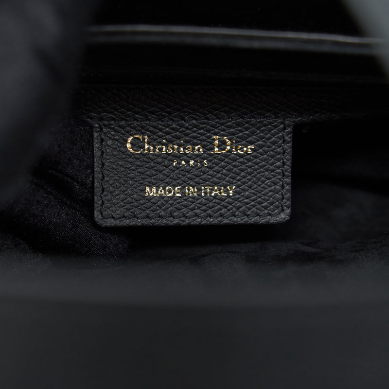 Dior Medium Saddle Bag Grained Calfskin Black GHW