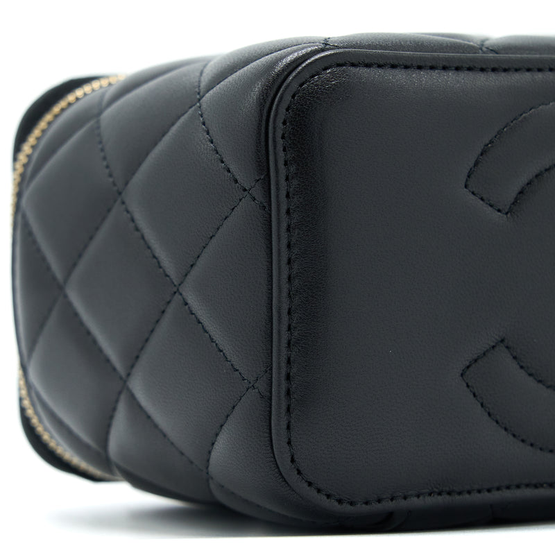 Chanel Pearl Crush Long Vanity Lambskin Black GHW (Microchip)