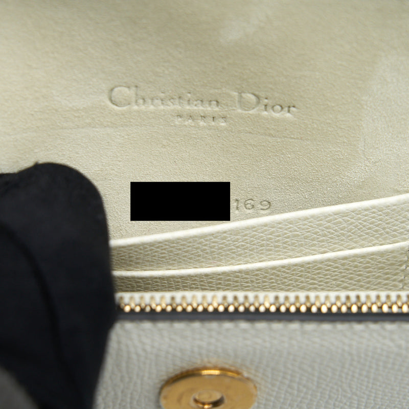 Dior Saddle Belt Bag Grained Calfskin White GHW