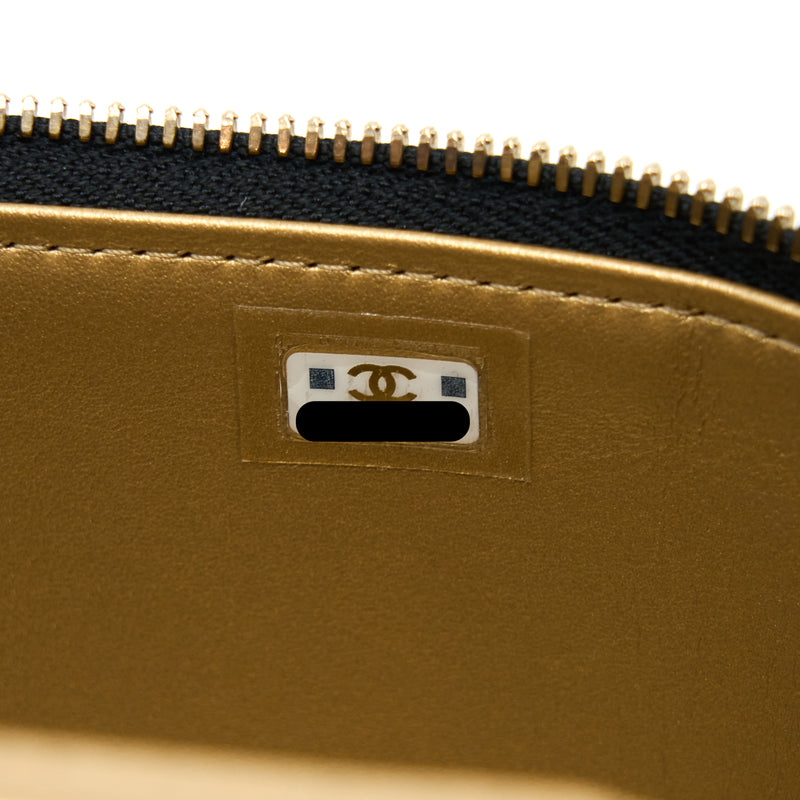 Chanel Pearl Crush Long Vanity Lambskin Black GHW (Microchip)