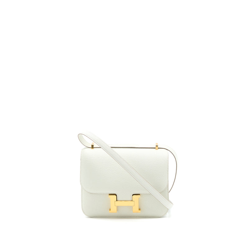 Hermes Mini Constance Chèvre Mysore Mushroom/Biscuit GHW Stamp U (New Version)