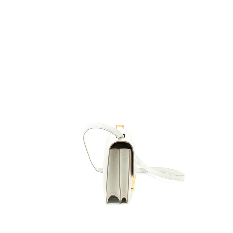Hermes Mini Constance Chèvre Mysore Mushroom/Biscuit GHW Stamp U (New Version)
