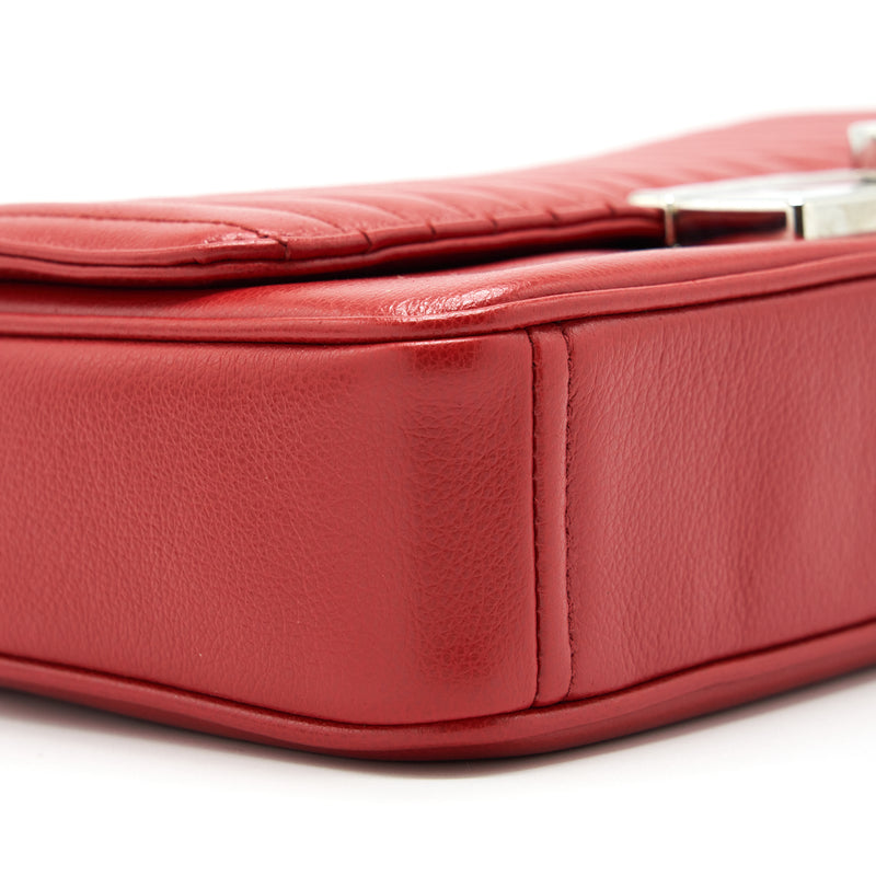 Prada Glacé Crossbody Bag Calfskin Red SHW