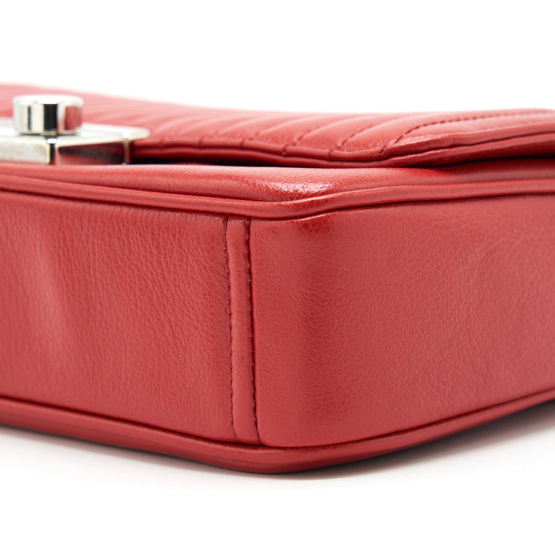 Prada Glacé Crossbody Bag Calfskin Red SHW