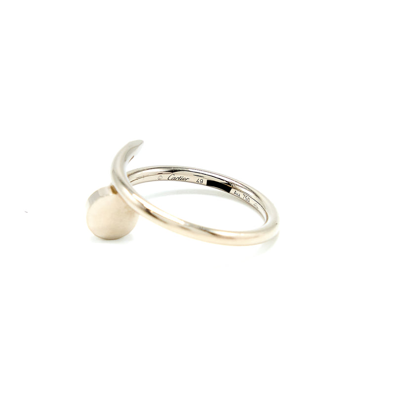 Cartier Size 49 Just Run Clou Ring, Small Model White Gold