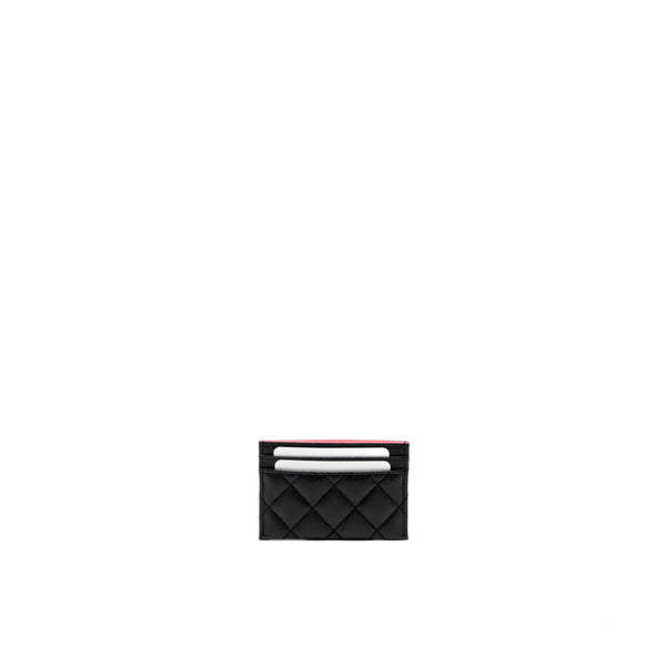 Chanel 23P Quilted CC Logo Card Holder Caviar Black LGHW (Microchip)