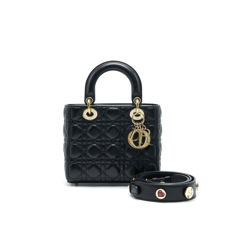 CHRISTIAN DIOR SMALL LADY DIOR BAG BLACK GHW