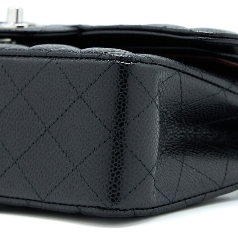 Chanel Small Classic Double Flap Bag Caviar Black SHW(Microchip)