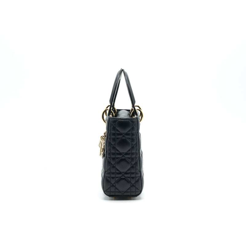 CHRISTIAN DIOR SMALL LADY DIOR BAG BLACK GHW