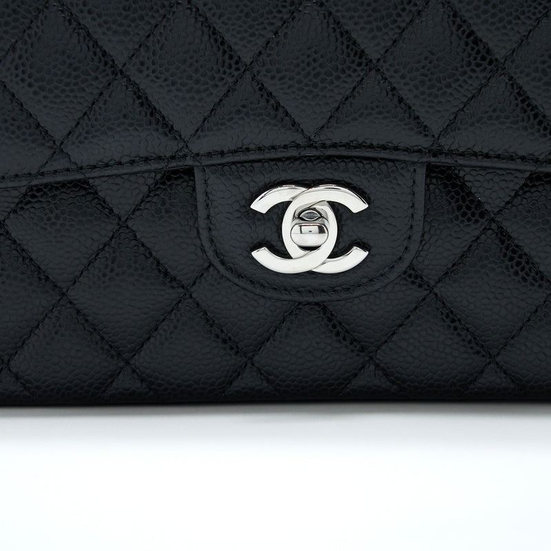 Chanel Small Classic Double Flap Bag Caviar Black SHW(Microchip)