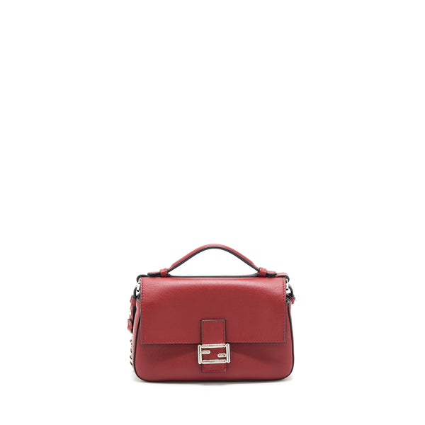 Fendi Micro Monster Baguette Bag red SHW