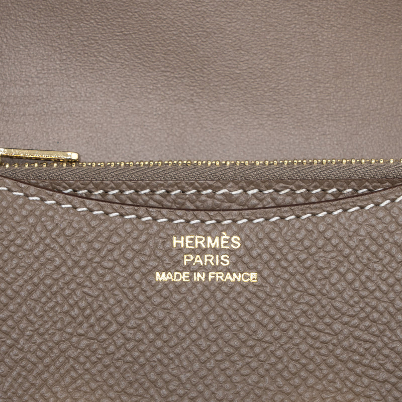 Hermes Constance Slim Epsom Etoupe GHW Stamp U