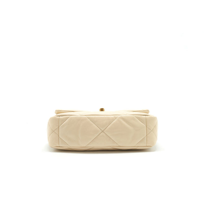 CHANEL SMALL 19 BAG BEIGE GOAT SKIN