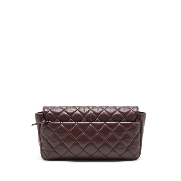 Chanel Coco Rain Flap Bag Lambskin Burgundy SHW