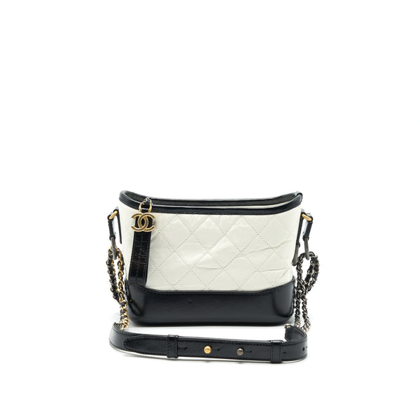 CHANEL SMALL GABRIELLE HOBO BAG WHITE/ BLACK