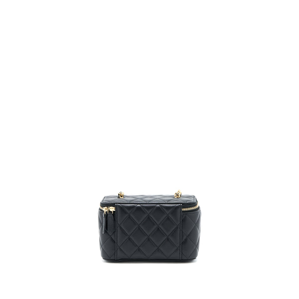 Chanel Pearl Crush Long Vanity Lambskin Black GHW (Microchip)