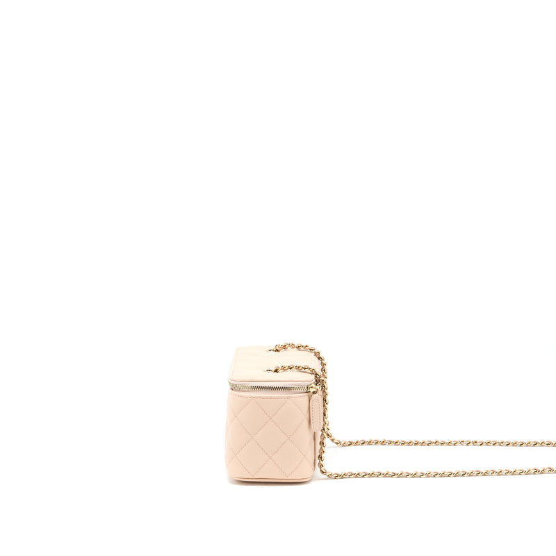 Chanel Long Vanity Case Caviar Light Pink LGHW