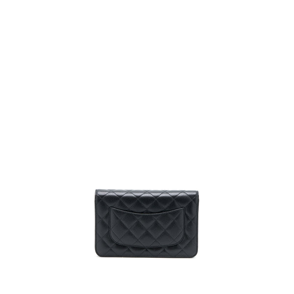 Chanel Classic Wallet on Chain Caviar Black GHW (Microchip)