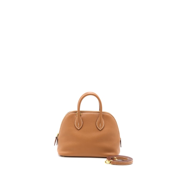Hermes Mini Bolide Evercolor Gold GHW Stamp D