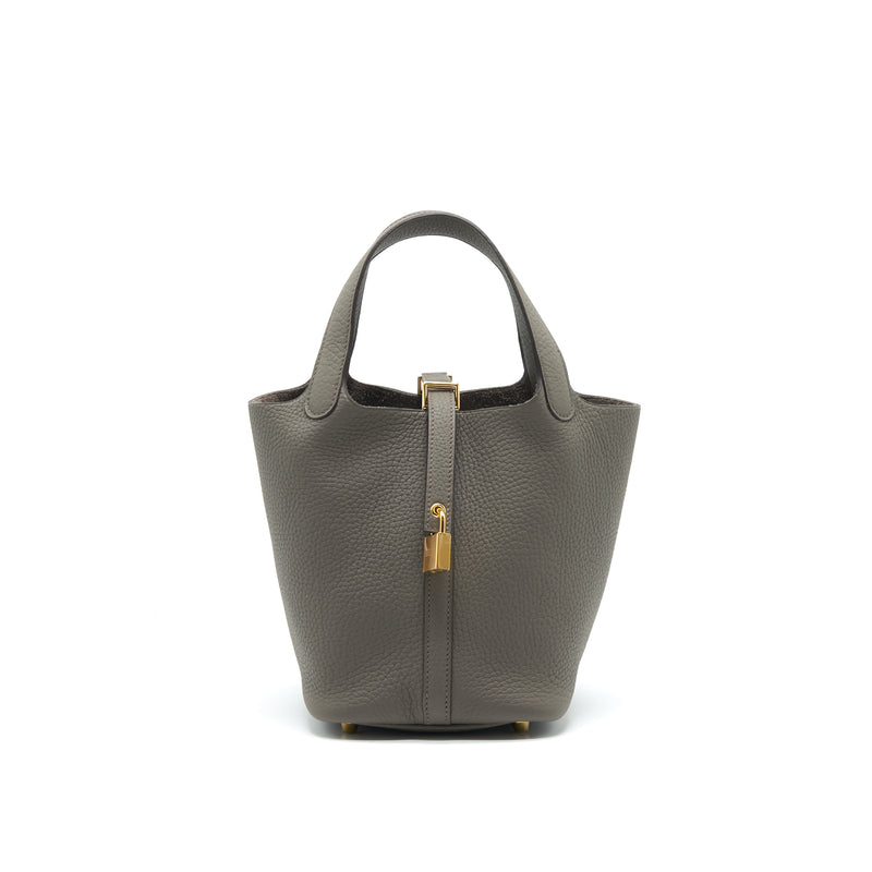 HERMES PICOTIN 18 GRIS ETAIN GHW