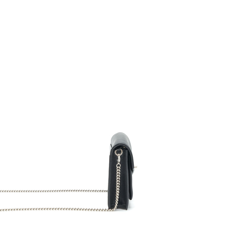 Louis Vuitton Mylockme Chain Pochette Calfskin Black SHW