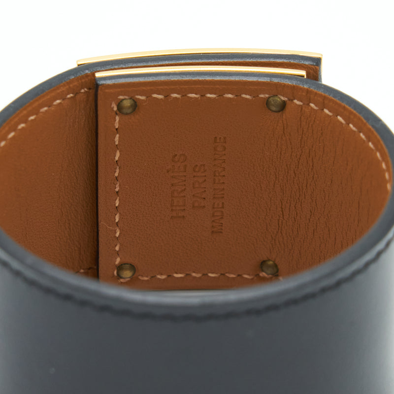 Hermes Size ST Kelly Dog Bracelet Black GHW