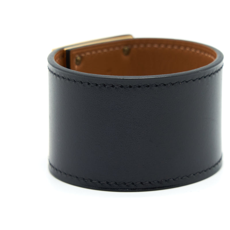 Hermes Size ST Kelly Dog Bracelet Black GHW