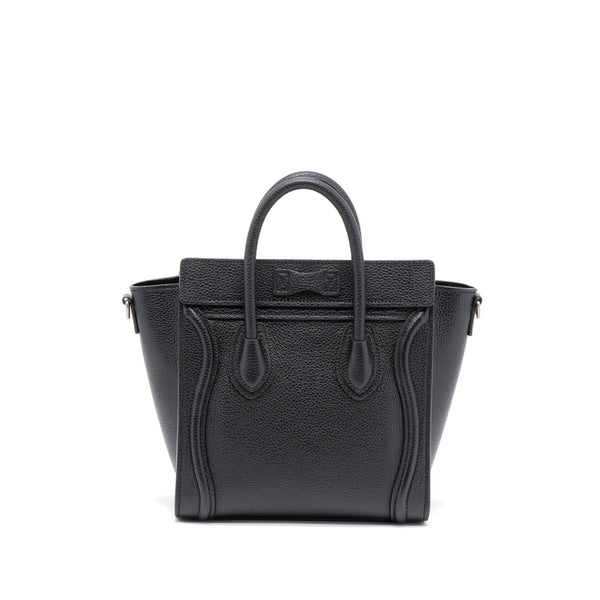 Celine Nano Luggage Bag Calfskin Black SHW