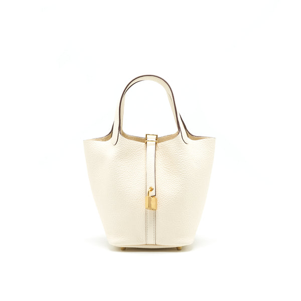 Hermes Picotin 18 Lock Bag Nata GHW