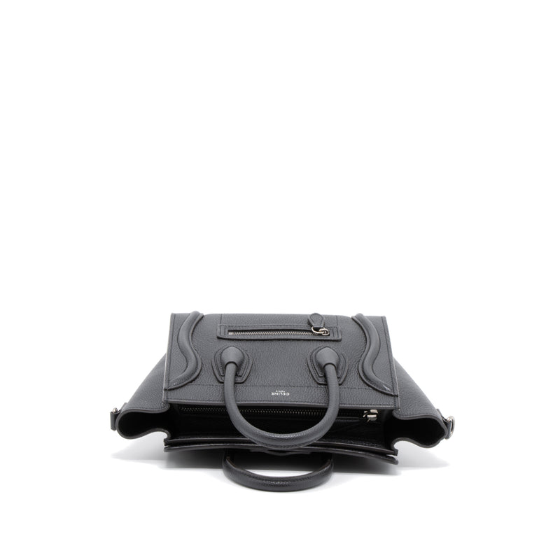 Celine Nano Luggage Bag Calfskin Black SHW