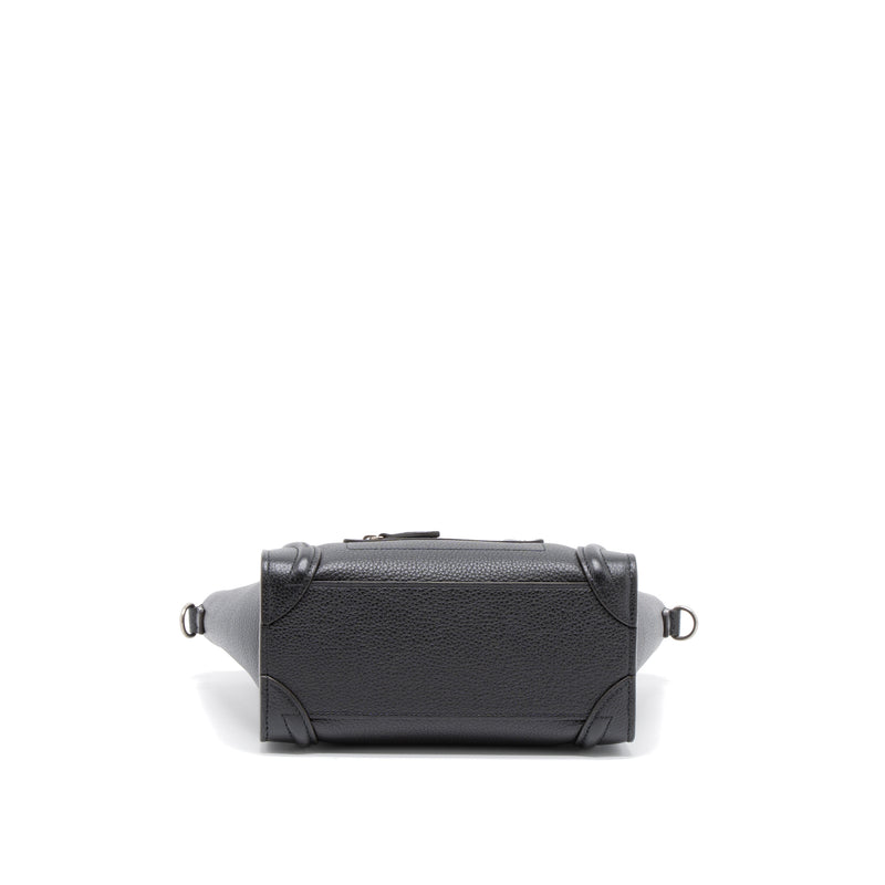 Celine Nano Luggage Bag Calfskin Black SHW