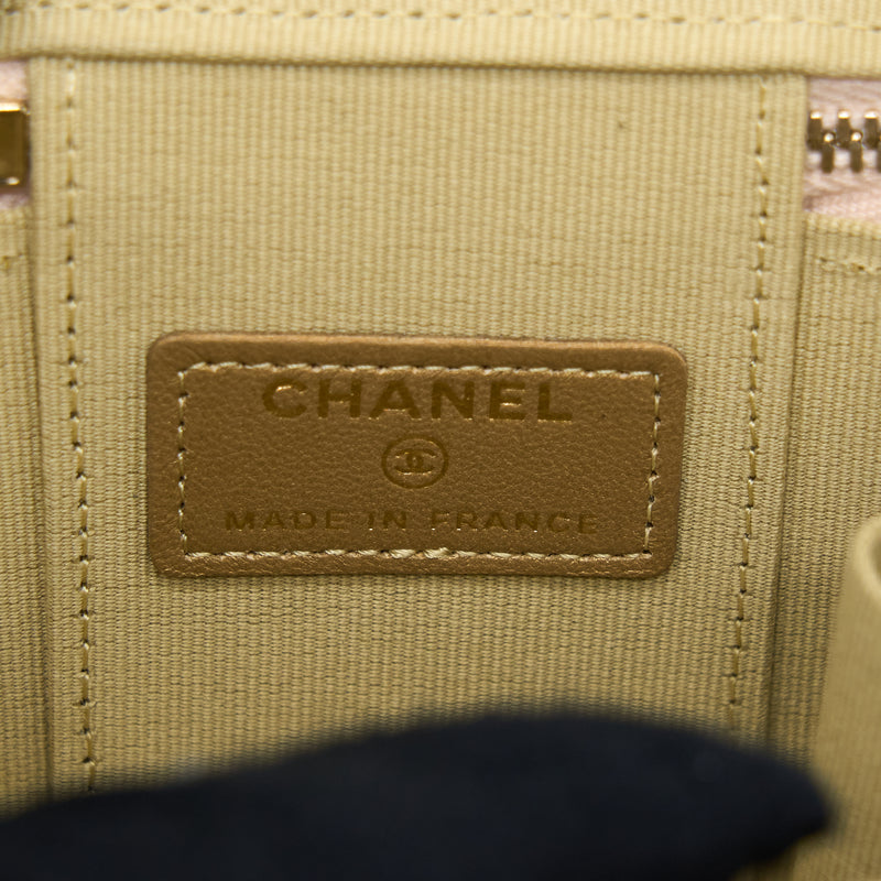 Chanel Pearl Crush Mini Vanity With Chain Lambskin Light Pink GHW