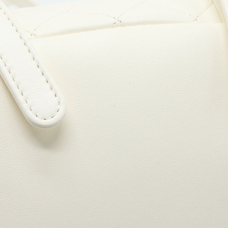 Chanel Duma Mini Backpack Lambskin White LGHW (Microchip)