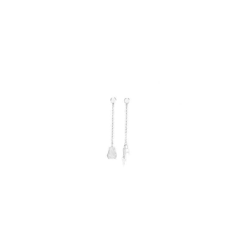 Hermes Kelly Clochette Earrings White Gold With Diamonds