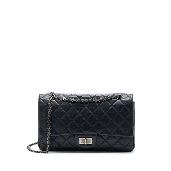 Chanel 2.55 Reissue 227 Aged Calfskin Black Ruthenium SHW