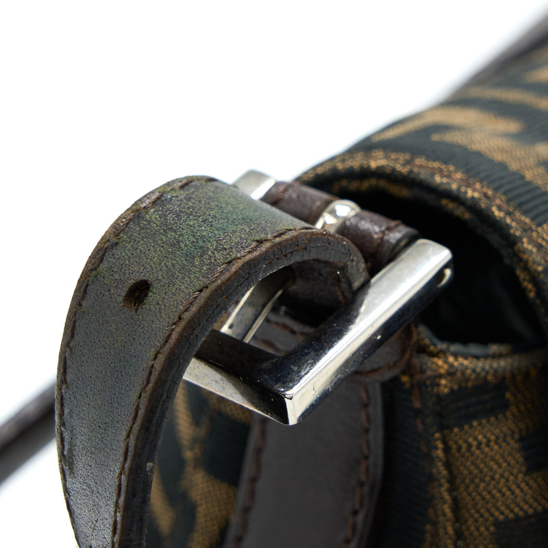 Fendi Vintage Baguette Bag FF Jacquard Fabric SHW