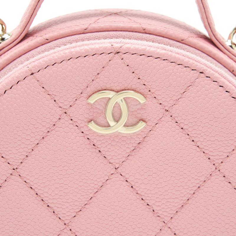 Chanel 22C Caviar Quilted Pink Small Rectangular Vanity Classic Chain Coco  BNWT in 2023