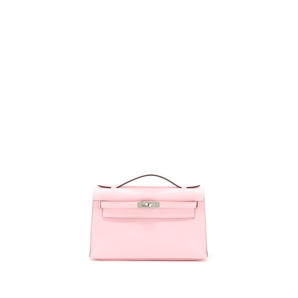 Hermes Kelly Pochette Swift 3Q Rose Sakura SHW Stamp Z