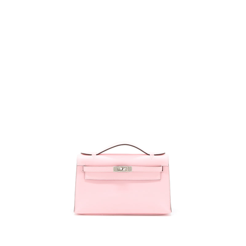 Hermes Kelly Pochette Swift 3Q Rose Sakura SHW Stamp Z