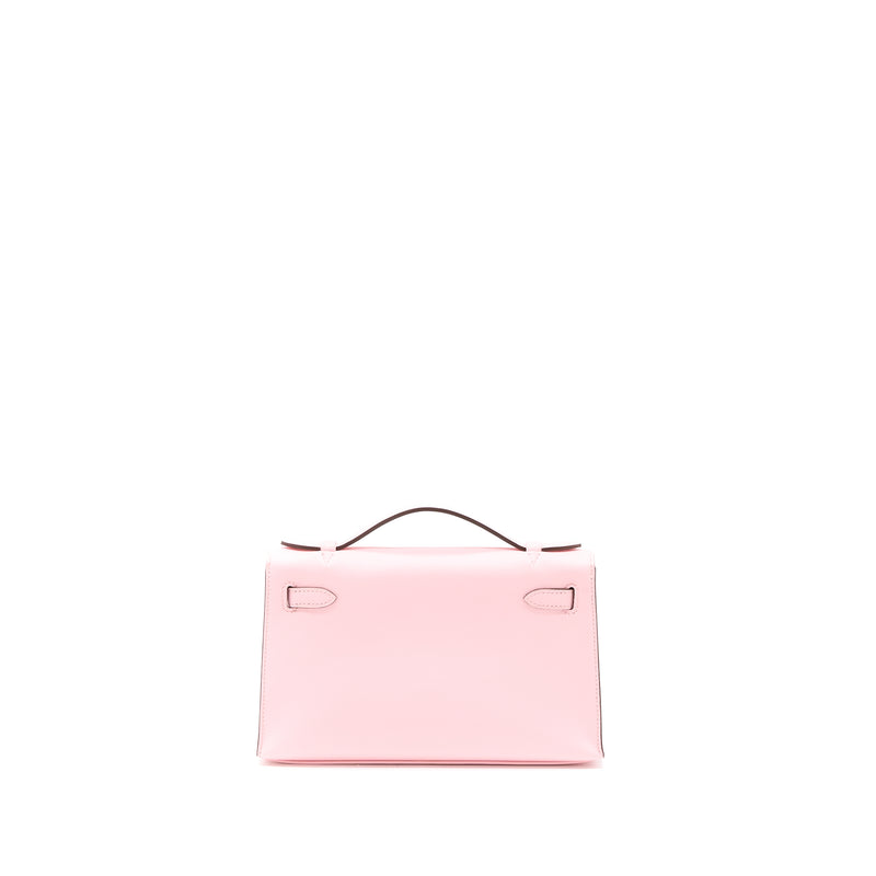 Hermes Kelly Pochette Swift 3Q Rose Sakura SHW Stamp Z