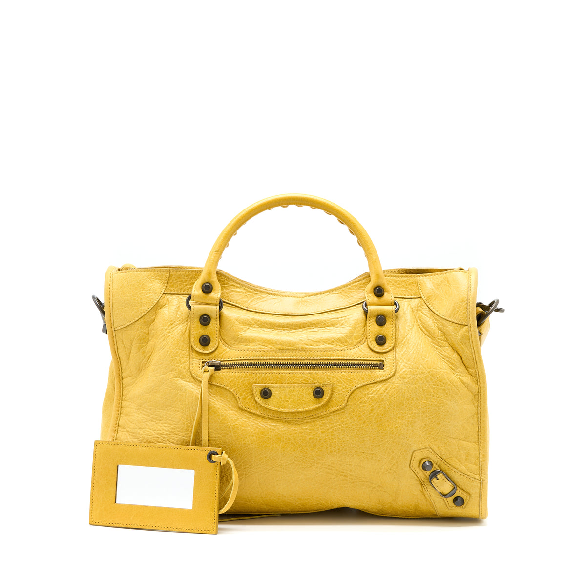 Balenciaga city bag yellow best sale