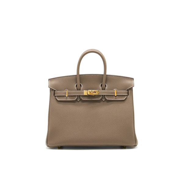 Hermes Birkin 25 togo leather Etoupe GHW Stamp Z