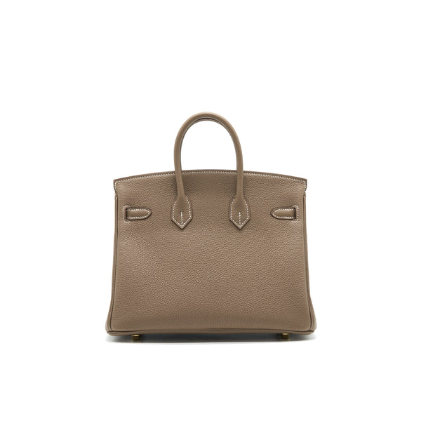 Hermes Birkin 25 togo leather Etoupe GHW Stamp Z